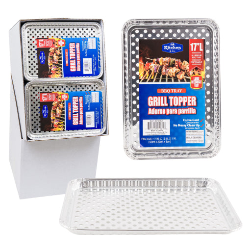 Topper De Parrilla De Aluminio Desechable En Expositor De Suelo