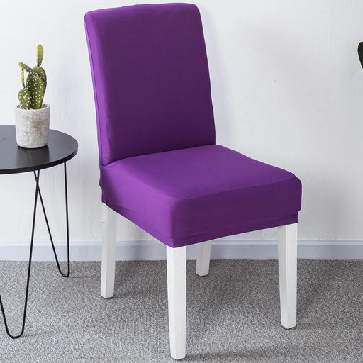 Venta caliente de Cross -Border en Europa y Estados Unidos, set de silla elástica de color sólido de color sólido de mediados de espalda de alta espalda.