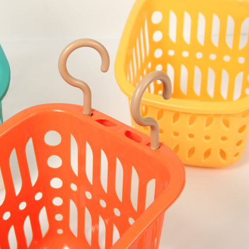 Cesta colgante cuadrada con doble gancho