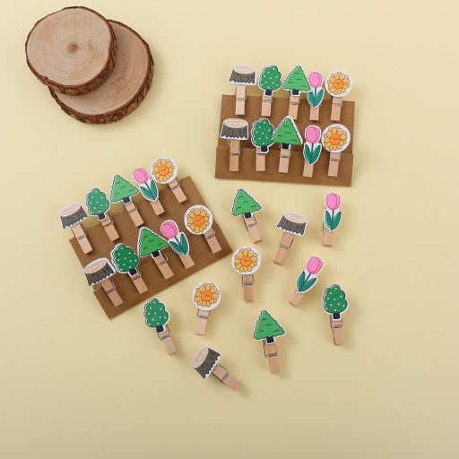 Clip de madera pequeño para bebidas y plantas.