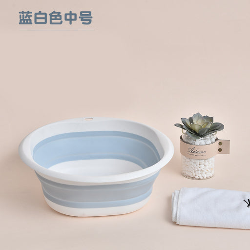Lavabo portátil plegable de silicona tamaño mediano