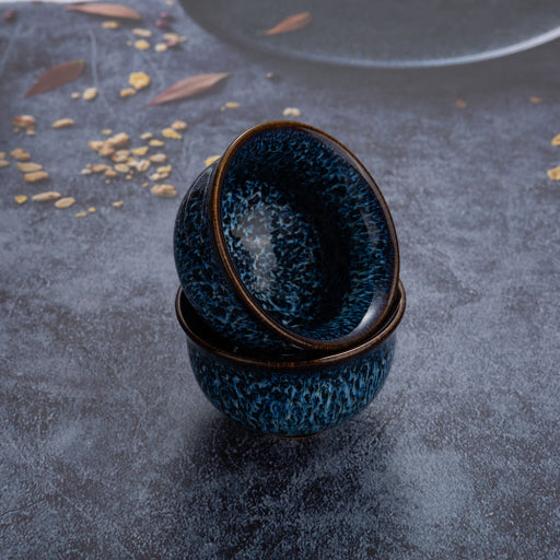 Taza cepillada azul
