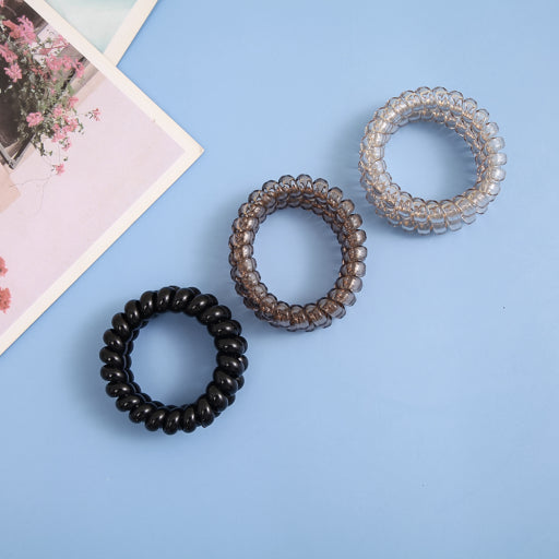 Goma transparente para cabello cable telefónico (2)