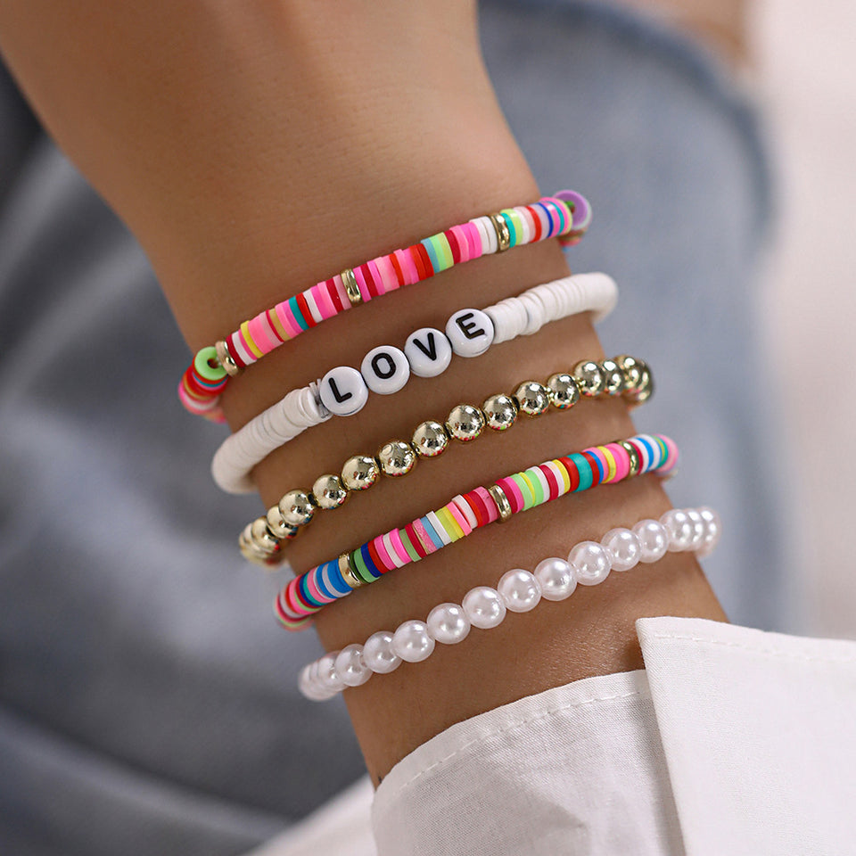 Pulsera de cuencas arcoiris
