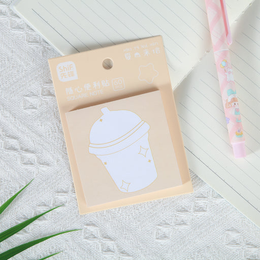 Nota adhesiva con letras de verano