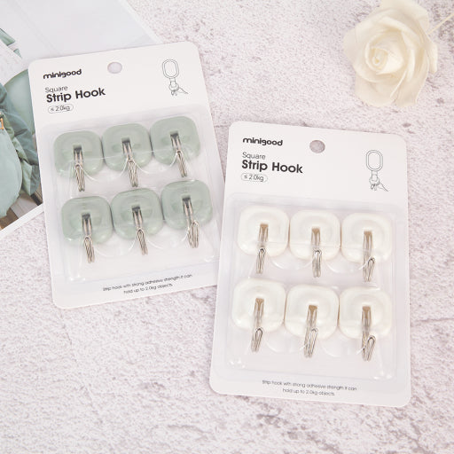 Gancho adhesivo cuadrado(6)