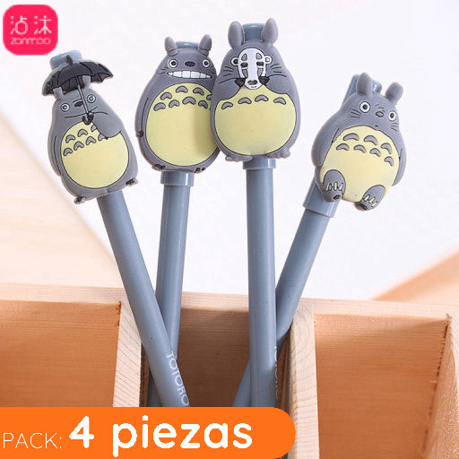 Pluma de gel con figura de Totoro