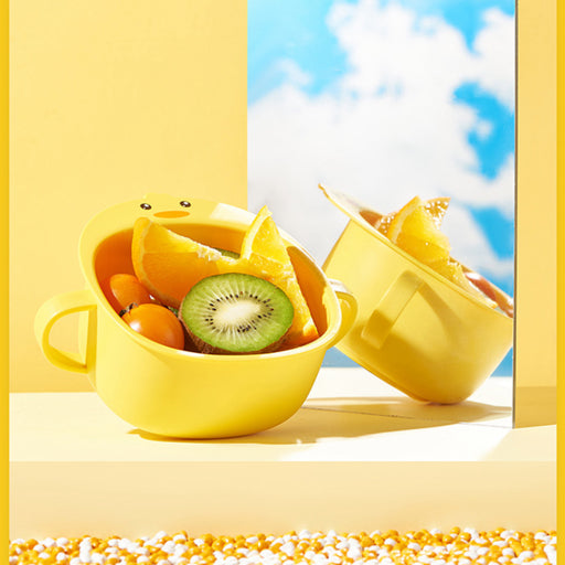 Cuenco infantil con pato y yema de huevo [Amarillo]