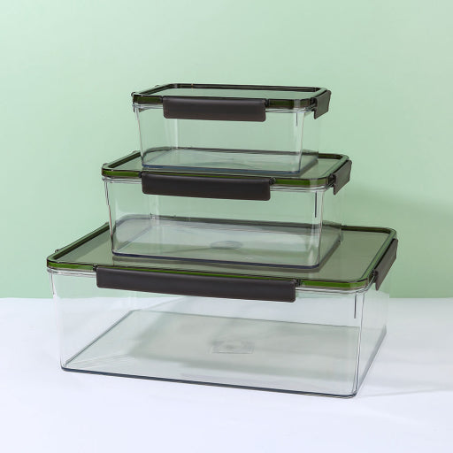 Caja de conservación sellada rectangular transparente n.º 8 (1250 ML)