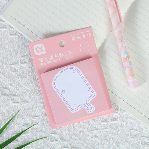 Nota adhesiva con letras de verano