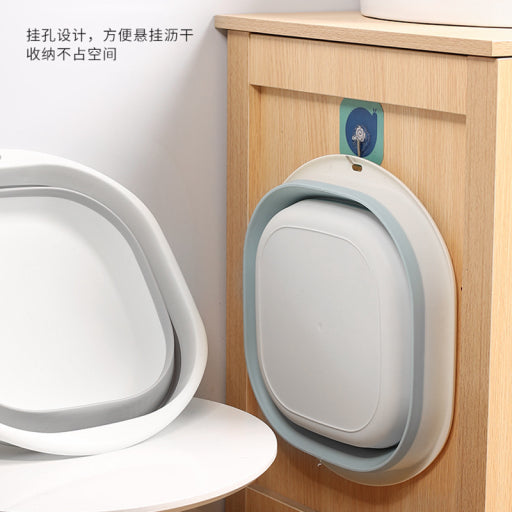 Lavabo plegable portátil de silicona tamaño grande