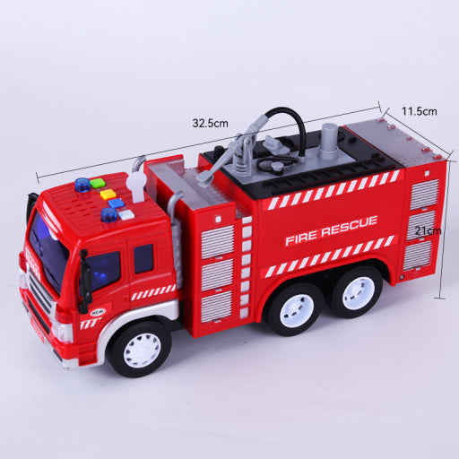 Camión de bomberos con rociador de agua y canto [Rojo]